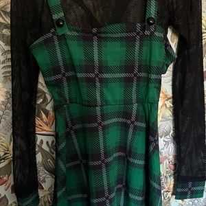 NWT Jawbreaker fishnet plaid dress small